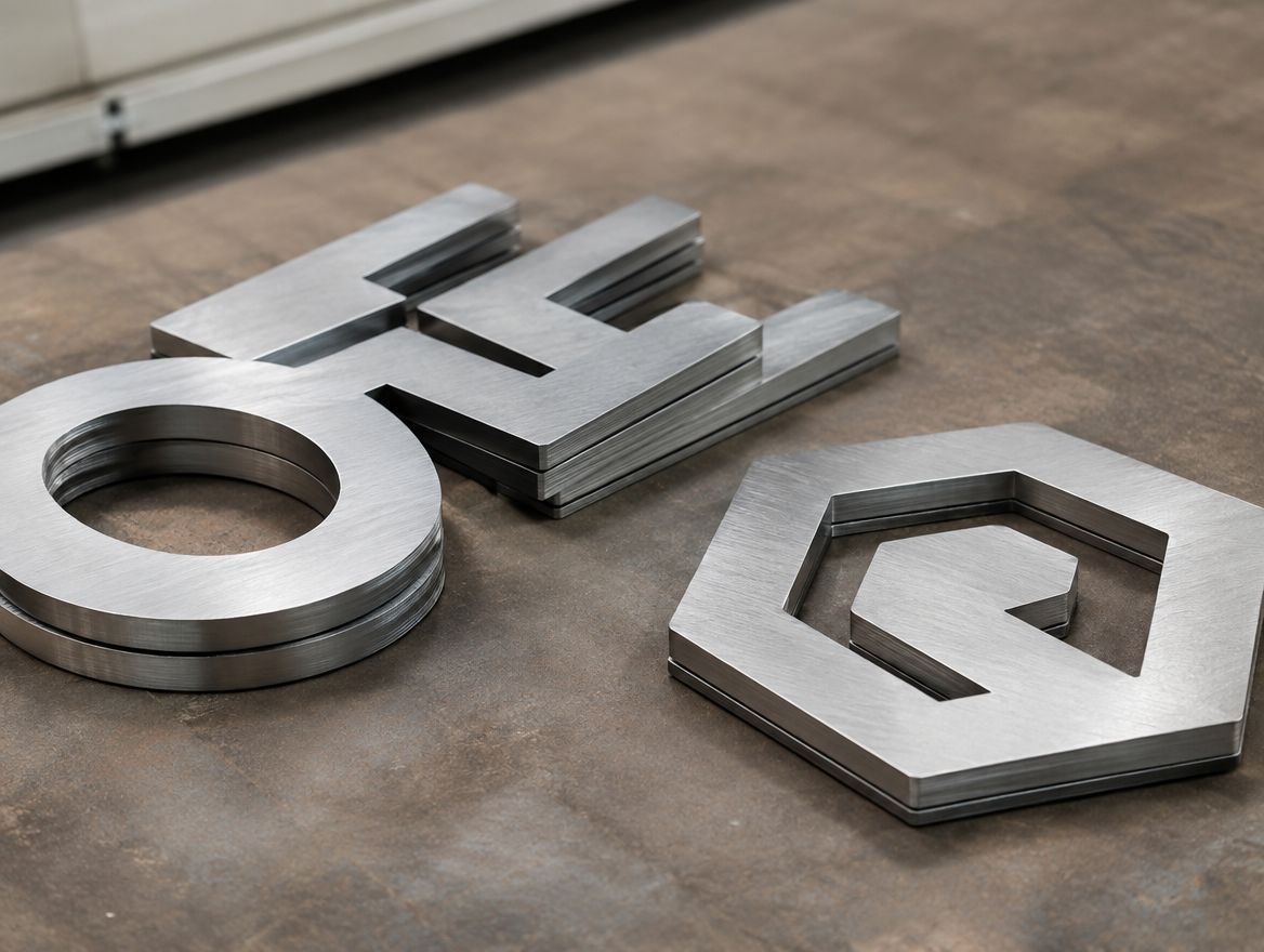 Letras corpóreas · aluminio